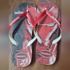 Havaianas Red and White Superhero Flip Flops